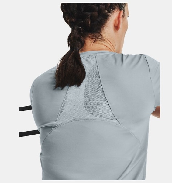 Mavi Kadın UA RUSH™ Pencereli Kısa Kollu T-shirt