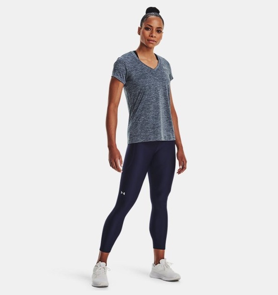 Gri Kadın UA Tech™ Twist V-Yaka T-shirt