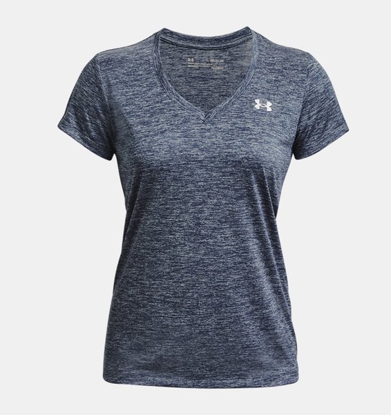 Gri Kadın UA Tech™ Twist V-Yaka T-shirt