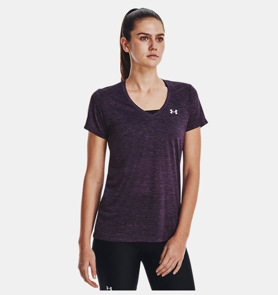 Mor Kadın UA Tech™ Twist V-Yaka T-shirt