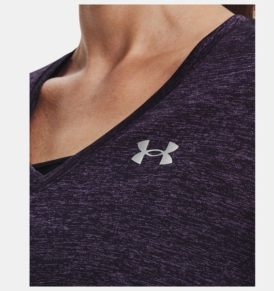 Mor Kadın UA Tech™ Twist V-Yaka T-shirt