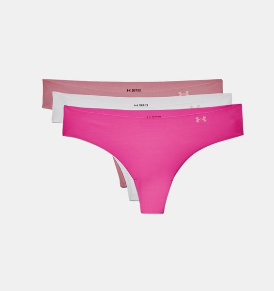 Pembe Kadın UA Pure Stretch Tanga 3'lü Paket