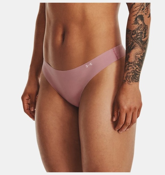 Pembe Kadın UA Pure Stretch Tanga 3'lü Paket
