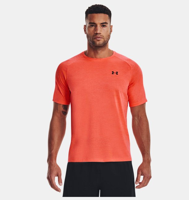 Erkek UA Tech 2.0 Kısa Kollu T-shirt Turuncu