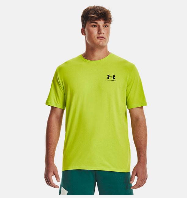 Erkek UA Sportstyle LC Kısa Kollu T-shirt Yeşil