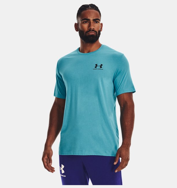 Erkek UA Sportstyle LC Kısa Kollu T-shirt Mavi