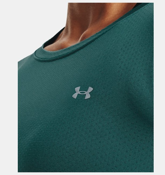 Yeşil Kadın UA Tech Mesh Kısa Kollu T-shirt