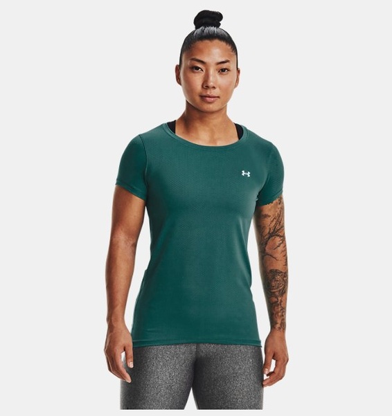 Yeşil Kadın UA Tech Mesh Kısa Kollu T-shirt