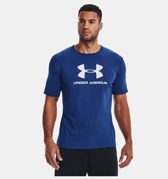 Mavi Erkek UA Sportstyle Logo Kısa Kollu T-shirt