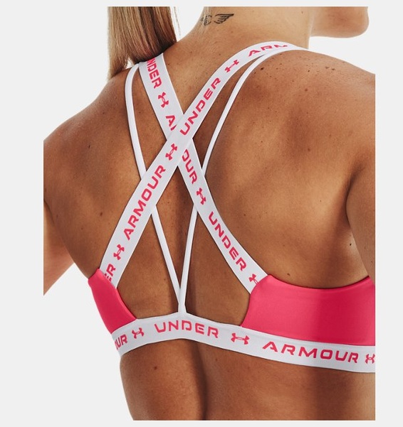 Pembe Kadın UA Crossback Low Spor Sütyeni