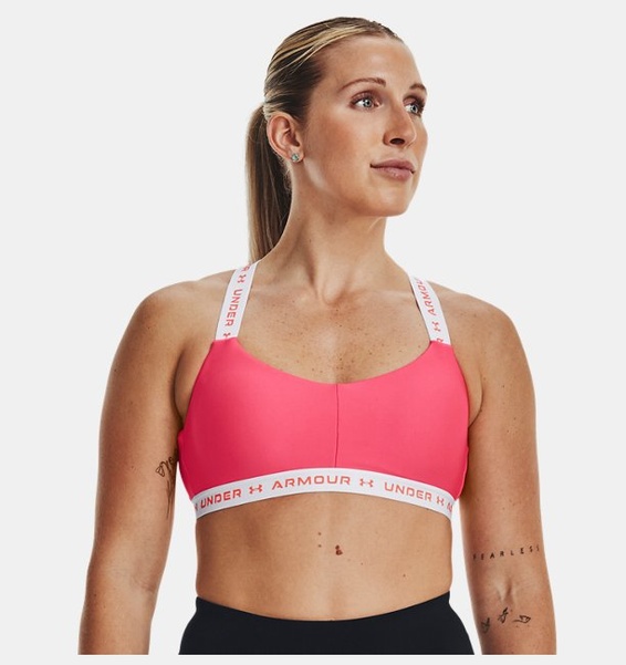 Pembe Kadın UA Crossback Low Spor Sütyeni
