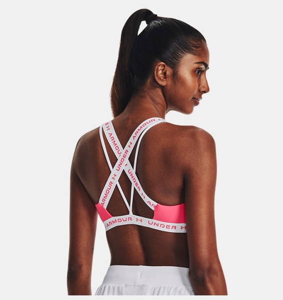 Pembe Kadın UA Crossback Low Spor Sütyeni