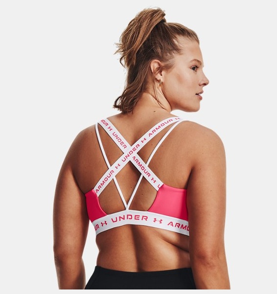 Pembe Kadın UA Crossback Low Spor Sütyeni