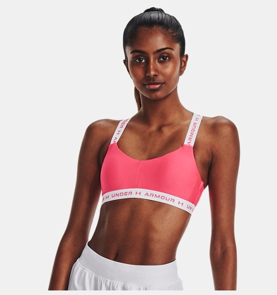 Pembe Kadın UA Crossback Low Spor Sütyeni