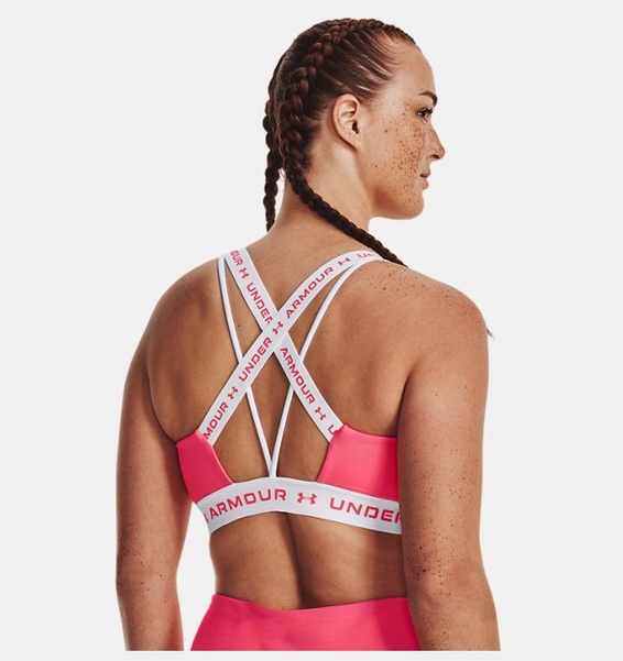 Pembe Kadın UA Crossback Low Spor Sütyeni