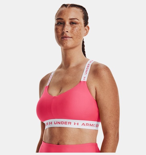 Pembe Kadın UA Crossback Low Spor Sütyeni