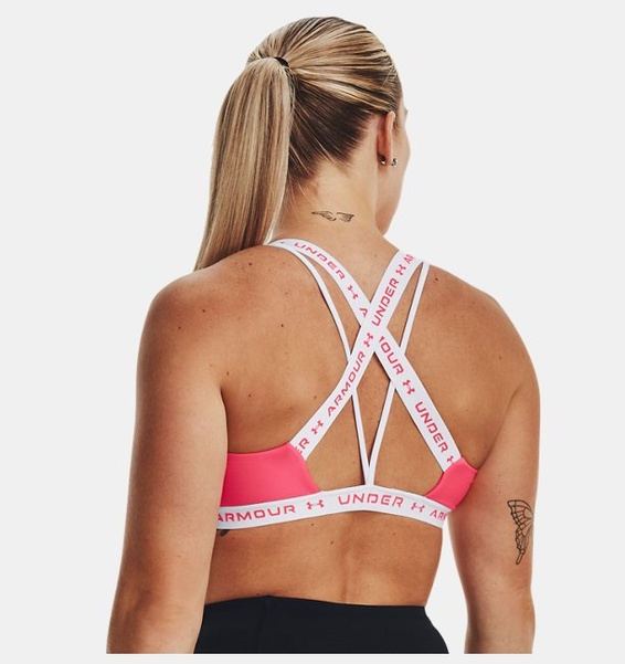 Pembe Kadın UA Crossback Low Spor Sütyeni