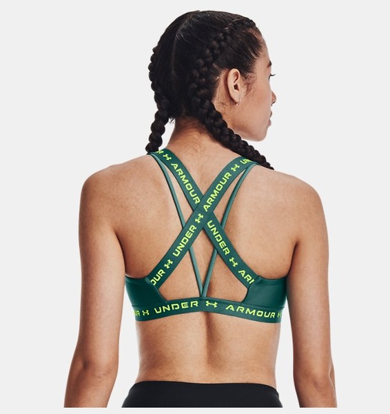 Yeşil Kadın UA Crossback Low Spor Sütyeni