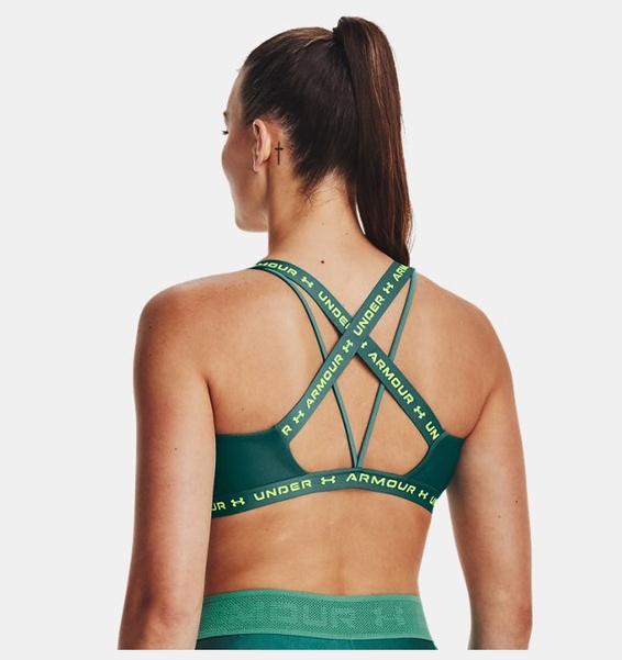 Yeşil Kadın UA Crossback Low Spor Sütyeni
