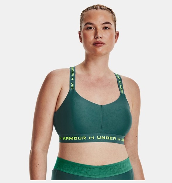 Yeşil Kadın UA Crossback Low Spor Sütyeni