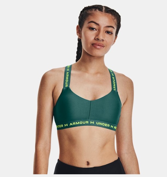 Yeşil Kadın UA Crossback Low Spor Sütyeni