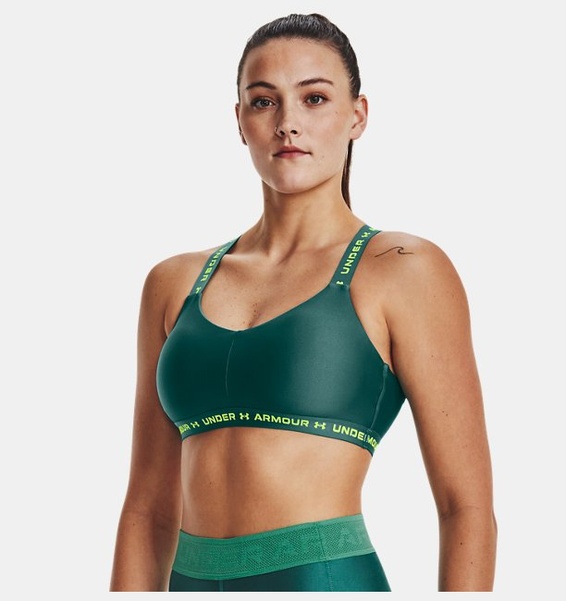 Yeşil Kadın UA Crossback Low Spor Sütyeni