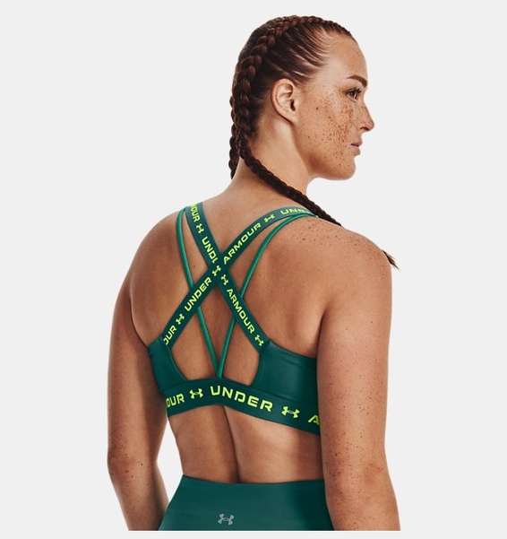 Yeşil Kadın UA Crossback Low Spor Sütyeni