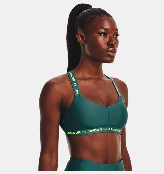 Yeşil Kadın UA Crossback Low Spor Sütyeni