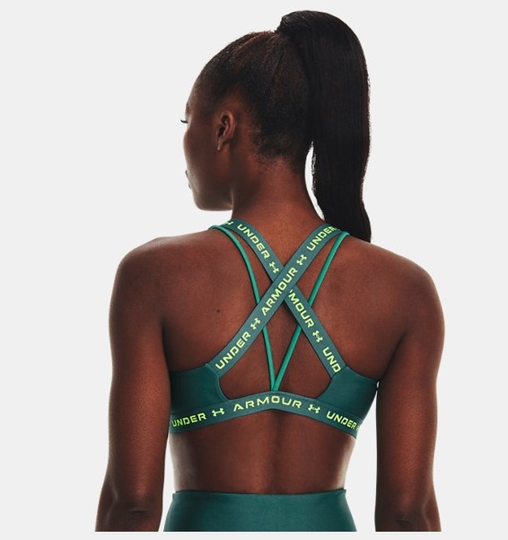 Yeşil Kadın UA Crossback Low Spor Sütyeni