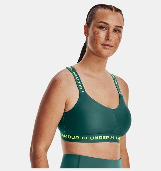 Yeşil Kadın UA Crossback Low Spor Sütyeni