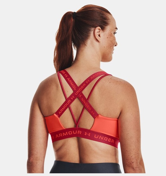 Turuncu Kadın UA Crossback Low Spor Sütyeni