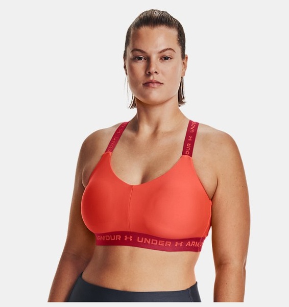 Turuncu Kadın UA Crossback Low Spor Sütyeni