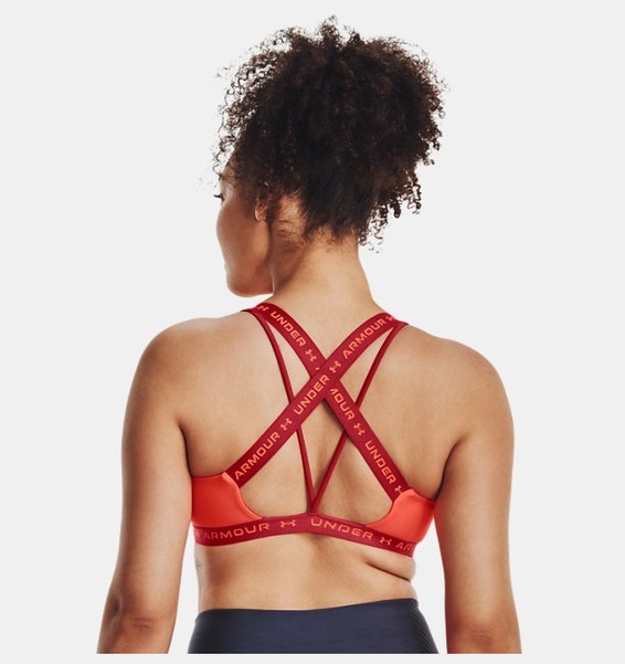 Turuncu Kadın UA Crossback Low Spor Sütyeni