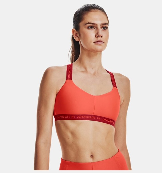 Turuncu Kadın UA Crossback Low Spor Sütyeni