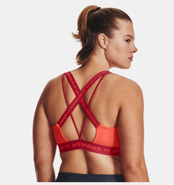 Turuncu Kadın UA Crossback Low Spor Sütyeni