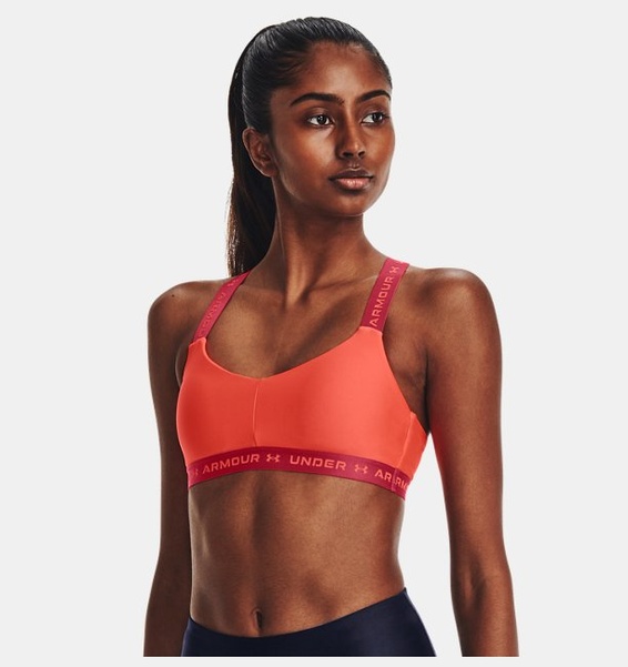 Turuncu Kadın UA Crossback Low Spor Sütyeni