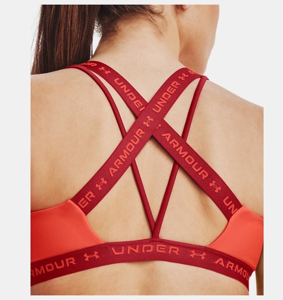 Turuncu Kadın UA Crossback Low Spor Sütyeni