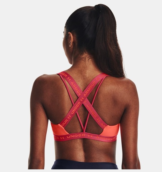 Turuncu Kadın UA Crossback Low Spor Sütyeni