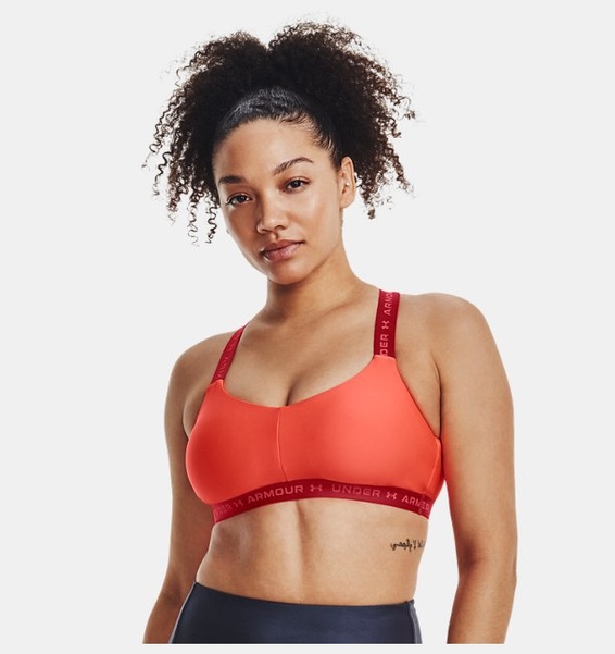 Turuncu Kadın UA Crossback Low Spor Sütyeni