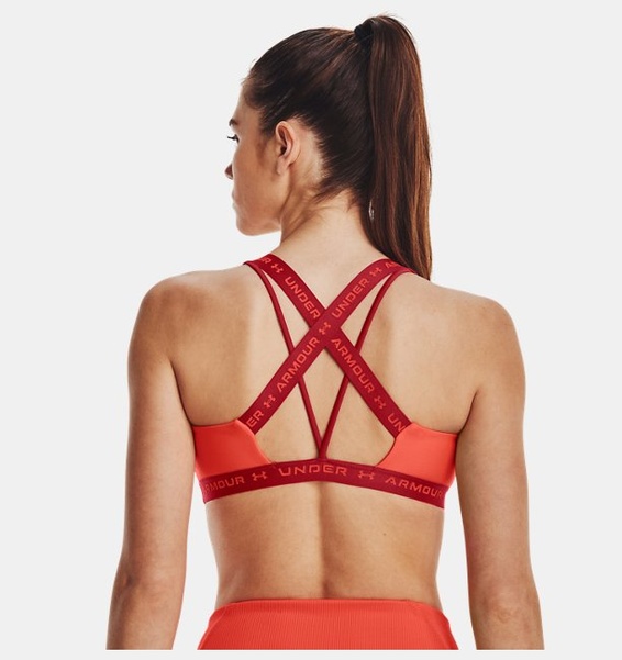 Turuncu Kadın UA Crossback Low Spor Sütyeni