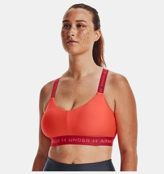 Turuncu Kadın UA Crossback Low Spor Sütyeni