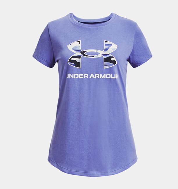 Çocuk UA Sportswear Logo Kısa Kollu Tişört Mavi