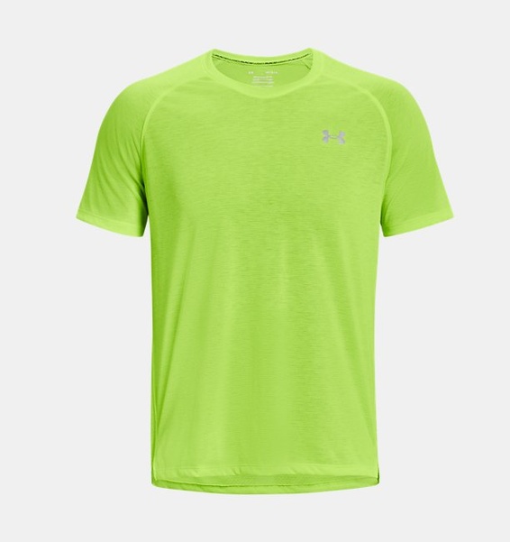 Yeşil Erkek UA Streaker Koşu Kısa Kollu T-shirt