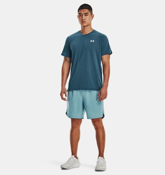 Mavi Erkek UA Streaker Koşu Kısa Kollu T-shirt