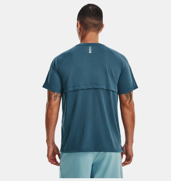 Mavi Erkek UA Streaker Koşu Kısa Kollu T-shirt