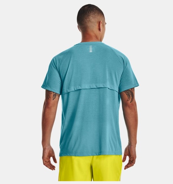 Mavi Erkek UA Streaker Koşu Kısa Kollu T-shirt