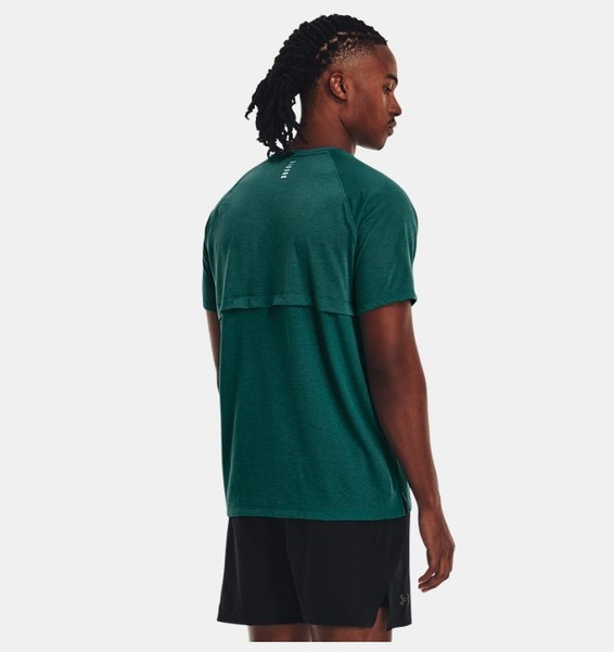 Yeşil Erkek UA Streaker Koşu Kısa Kollu T-shirt
