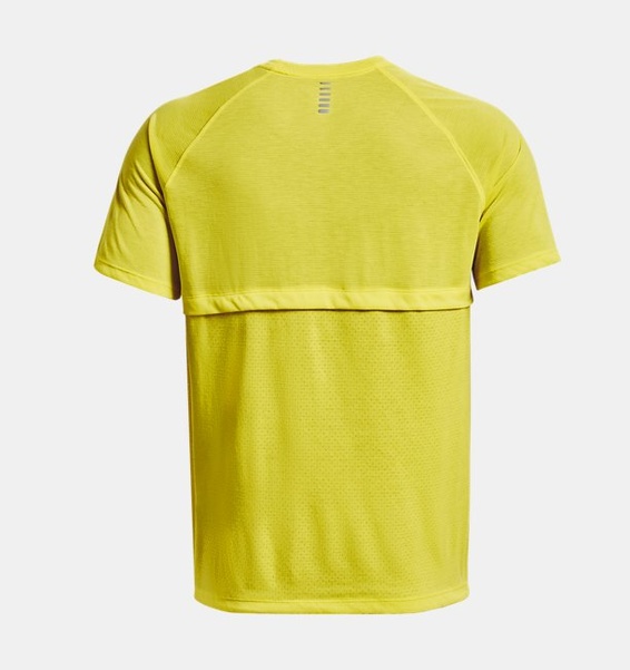 Sarı Erkek UA Streaker Koşu Kısa Kollu T-shirt