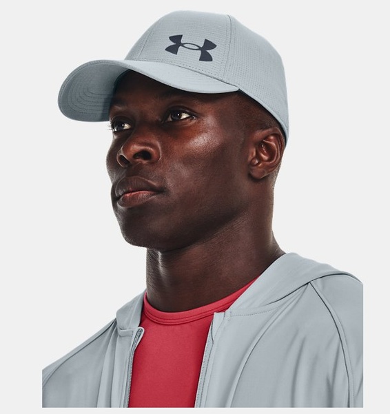 Mavi Erkek UA Serin Tutan ArmourPencereli™ Stretch Şapka