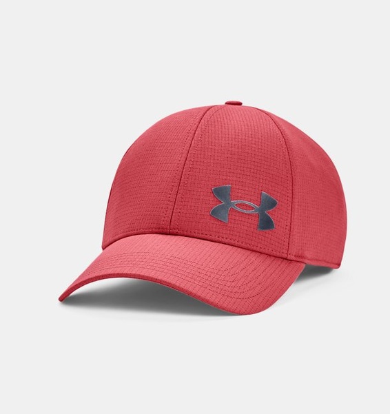 Kırmızı Erkek UA Serin Tutan ArmourPencereli™ Stretch Şapka
